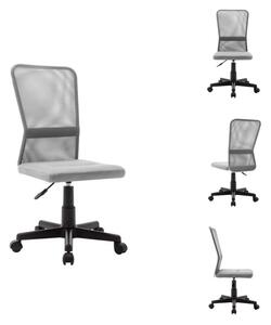 VidaXL Sedia da ufficio grigia 44x52x100 cm in tessuto a rete - Sedie da ufficio