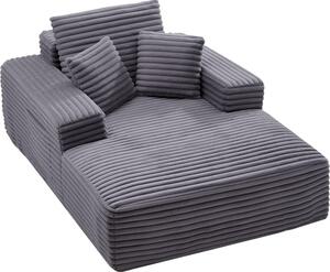 Chaise longue - Lettino relax/recamier Divano letto - 138 cm - Profondità seduta - Imbottitura in schiuma altamente elastica - Con braccioli e cuscini decorativi - Per soggiorno/camera da letto