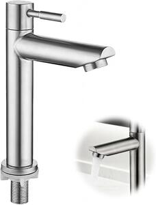 Rubinetto da bagno - Acciaio inossidabile - Miscelatore per acqua fredda - Monocomando - Lavabo - Mobile lavabo - Design moderno spazzolato