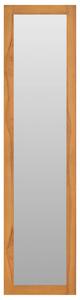 Specchio da Parete con Mensole 30x30x120 cm in Massello di Teak