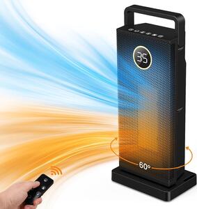 Stufa elettrica con ventola, a risparmio energetico, 2000 W, con tecnologia Vetroceramica intelligente