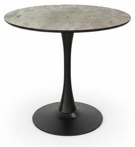 Tavolo Tondo Moderno Top 3D Ø 80 cm H 73 cm Mobile Cucina Salotto.Colore:cemento