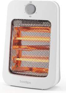 Stufa elettrica a infrarossi, 800W, con elementi riscaldanti in quarzo, sistema di protezione anticaduta e griglia di sicurezza