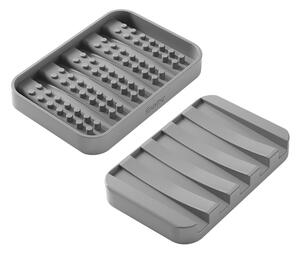 Portasaponetta grigio in plastica Gravity – Metaltex