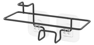 Organizer per lavello senza foratura nero opaco in metallo Lava – Metaltex