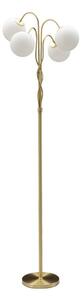 Lampada da terra bianca/dorata con paralume in vetro (altezza totale 176 cm) Glamy – Mauro Ferretti