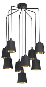 Eglo 39739 - Lampadario su filo BERNABETTA 9xE27/40W/230V nero