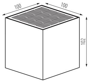 Kanlux 28996-LED Applique solare REKA LED/3W/230V 3000/4000/6500K IP65 nero