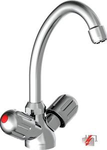 Miscelatore da cucina SCHÜTTE PERUZZI, miscelatore da cucina a bassa pressione, rubinetto da cucina girevole, miscelatore da cucina