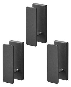 Set di ganci da parete neri in metallo 3 pz Tower – YAMAZAKI