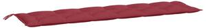 Cuscino per Panca Rosso Vino 200x50x7 cm in Tessuto Oxford