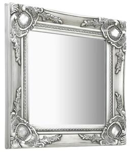 Specchio da Parete Stile Barocco 40x40 cm Argento