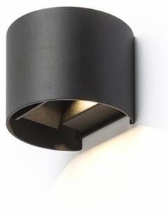 TITO R DIMM a parete nero 230V LED 2x3W IP65 3000K