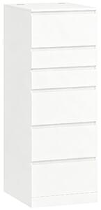 HOMCOM Cassettiera Alta per Camera da Letto con Specchio Ribaltabile, Bianco | Aosom Italy