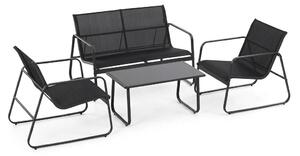 Set Arredo Giardino Esterno Palau Antracite Moderno Salotto Relax Palau