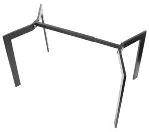 Base rettangolare in metallo / struttura per tavolo NY-HF05RB/B, per ufficio, hotel, ristorante, lunghezza regolabile, dimensioni 105,5-145,5x78x72,5 cm, nero