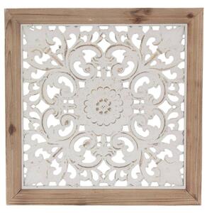 Pannello decorativo in abete intagliato, 44X3H44 cm