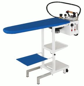 COMELUX C Tavolo da Stiro Professionale 2 lt ad uso CASALINGO con Caldaia e Ferro da Dimensioni da chiuso 139 x 47 x 44 cm ASPIRATORE TAPPETINO E APPOGGIAFERRO