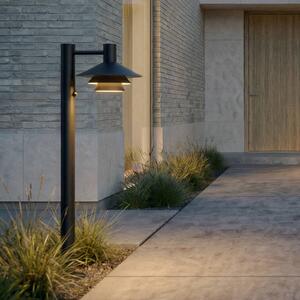 Lampione a LED Lucande Montaro, 100 cm, antracite, con sensore Montaro, Nero, Alluminio, Moderno