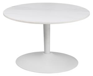 Tavolino rotondo bianco con piano in ceramica ø 60 cm Malta - Actona