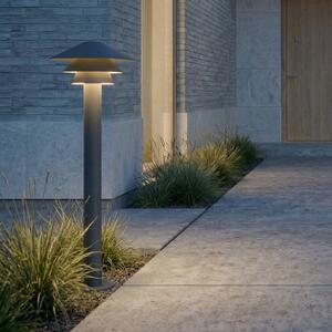 Lampione a LED Lucande Montaro, 110 cm, antracite, IP54 Montaro, Nero, Alluminio, Moderno