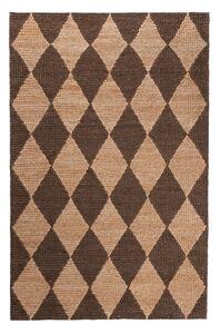 Tappeto marrone/di colore naturale in misto iuta tessuto a mano 120x170 cm Effie Diamond – Flair Rugs