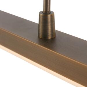 Lampada a sospensione a LED, dimmerabile, bronzo, regolabile in altezza, L 155 cm