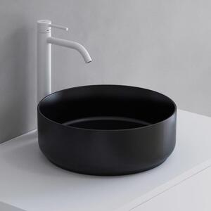 Lavabi Sapho - Lavabo da appoggio, diametro 360 mm, senza sfioratore, nero opaco 10NF65036B