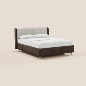 VALKIRIA letto imbottito bicolore con vano contenitore - cuscini schie