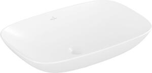 Villeroy & Boch Loop&Friends - Lavabo da appoggio, 620x420 mm, senza sfioratore, CeramicPlus, Pietra bianca 4A5001RW