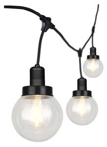 Catena luminosa V-TAC 720S LED 'MATT BLACK' IP65, 3 metri, prese 6xE27, collegabile fino a 18 unità, adatta per uso esterno