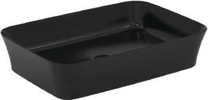 Ideal Standard Ipalyss, vasca da appoggio quadrata, senza troppofilo, dimensioni 55 x 38 cm