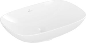 Villeroy & Boch Loop&Friends - Lavabo da appoggio, 560x380 mm, con troppopieno, CeramicPlus, bianco alpino 4A4900R1