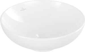 Villeroy & Boch Loop&Friends - Lavabo da appoggio, diametro 420 mm, senza sfioratore, CeramicPlus, bianco alpino 4A4601R1