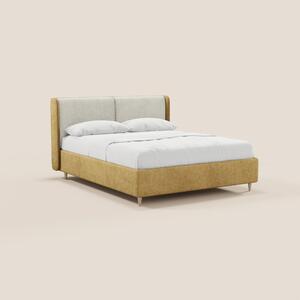 VALKIRIA letto imbottito bicolore con vano contenitore - cuscini schie