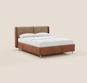 VALKIRIA letto imbottito bicolore con vano contenitore - cuscini schie