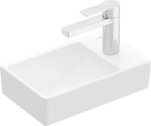 Villeroy & Boch Avento - Lavabo 360x220 mm, senza sfioratore, 1 foro per rubinetto a destra, CeramicPlus, bianco alpino 43003LR1
