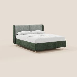 VALKIRIA letto imbottito bicolore con vano contenitore - cuscini schie