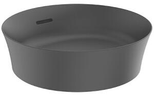 Ideal Standard Ipalyss, vasca sopraigienite rotonda con troppofilo, senza foro per rubinetteria, 40 x 40 cm