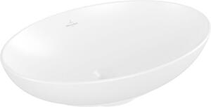 Villeroy & Boch Loop&Friends - Lavabo da appoggio, 560x380 mm, senza sfioratore, CeramicPlus, Pietra bianca 4A4701RW