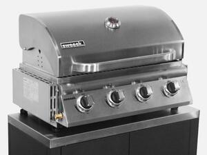 Barbecue a gas a 4 bruciatori, Argento
