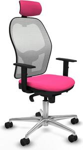 Sedia da ufficio con poggiatesta Jorquera Piqueras y Crespo 1D086N2 Rosa