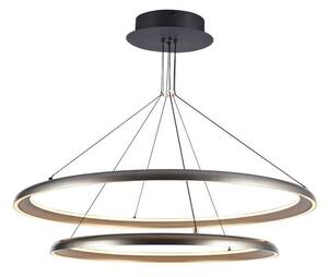 Plafoniera LED, metallo, grigio champagne, CRI elevato, L107cm