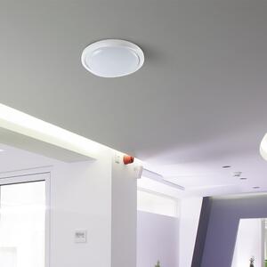 Plafoniera LED, metallo bianco, dimmerabile, telecomando, P 49,2 cm