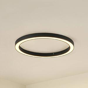 Plafoniera a LED Neor Lucande, dimmerabile, Nero, Corridoio, Metallo, Moderno, Plafoniera LED