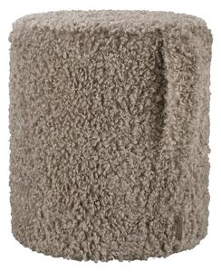 Poggiapiedi marrone con rivestimento in bouclé Teddy – Blomus