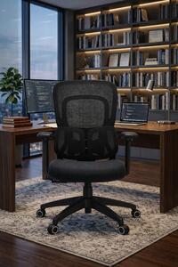 Sedia da ufficio ergonomica con braccioli regolabili e schienale in rete