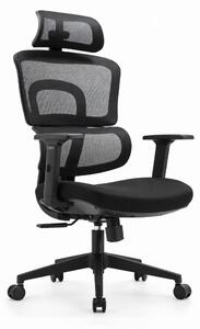 Sedia da ufficio ergonomica con poggiatesta e braccioli regolabili