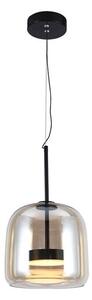 LED Solution Lampada a sospensione a LED nera con paralume ambrato 23cm 6W 23379