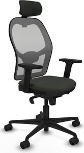 Sedia da ufficio con poggiatesta Piqueras y Crespo 2D036N2 Nero